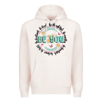 Pale Pink be you inspiration Premium Hoodie - MaliasSmallBusiness