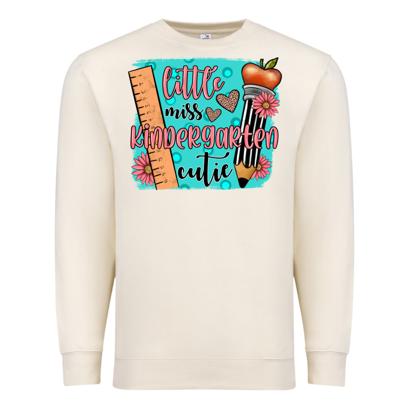 Little Miss Kindergarten Cutie Premium Sweatshirt by JahusDesignShop | Teevron