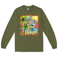 Army Green salt water and sunshine Long Sleeve Tee - texasbilliewilder