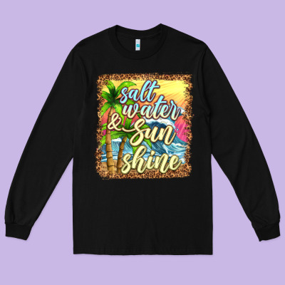 Salt Water And Sunshine Long Sleeve Tee Designed By Texasbilliewilder