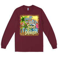 Burgundy salt water and sunshine Long Sleeve Tee - texasbilliewilder