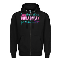 Black leave them broadway girls alone Zipper Hoodie - HRA Design Shop