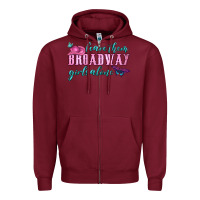 Burgundy leave them broadway girls alone Zipper Hoodie - HRA Design Shop