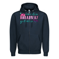 Navy leave them broadway girls alone Zipper Hoodie - HRA Design Shop