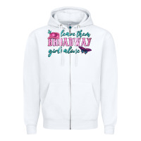 White leave them broadway girls alone Zipper Hoodie - HRA Design Shop