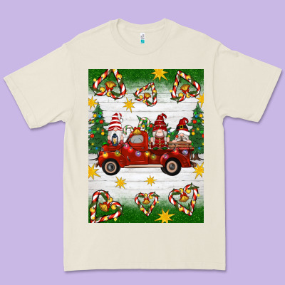Christmas Gnomes Truck Premium Tee Designed By Artiststas