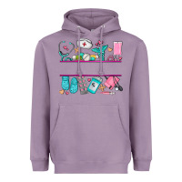 Lavender nurse elements with costom name Heavyweight Hoodie - AdoDesignShop