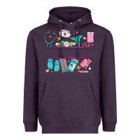 Plum nurse elements with costom name Heavyweight Hoodie - AdoDesignShop