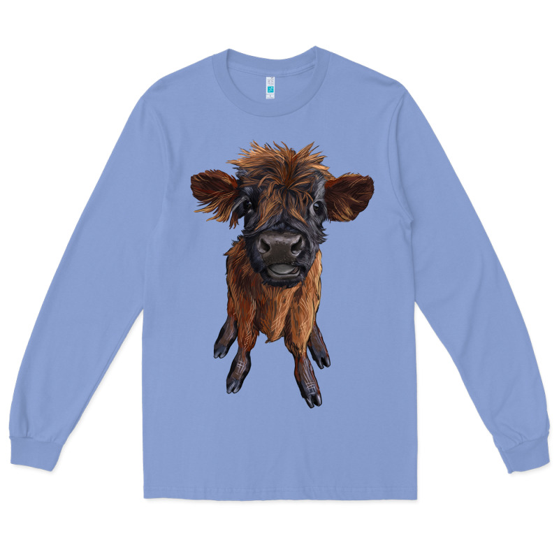Highland Cow Calf Long Sleeve Tee by RanaPortraitStore | Teevron