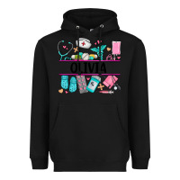 Black nurse elements with costom name Heavyweight Hoodie - AdoDesignShop