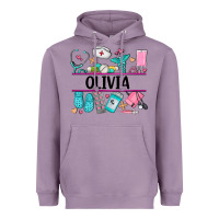 Lavender nurse elements with costom name Heavyweight Hoodie - AdoDesignShop
