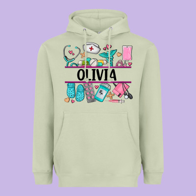 Nurse Elements With Costom Name Heavyweight Hoodie Designed By Adodesignshop