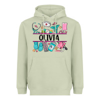 Matcha nurse elements with costom name Heavyweight Hoodie - AdoDesignShop