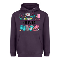 Plum nurse elements with costom name Heavyweight Hoodie - AdoDesignShop