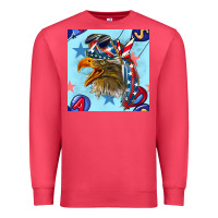 Cardinal mullet eagle with balloon seamless pattern Premium Sweatshirt - BundleAndBundleShop