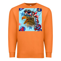 Carrot mullet eagle with balloon seamless pattern Premium Sweatshirt - BundleAndBundleShop