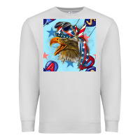 Dove Grey mullet eagle with balloon seamless pattern Premium Sweatshirt - BundleAndBundleShop