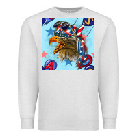 Oatmeal Heather mullet eagle with balloon seamless pattern Premium Sweatshirt - BundleAndBundleShop