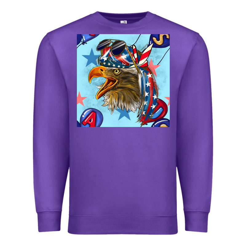 Mullet Eagle With Balloon Seamless Pattern Premium Sweatshirt by BundleAndBundleShop | Teevron