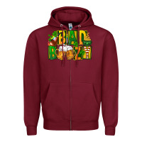 Burgundy bad boozy st patricks Zipper Hoodie - FaDigitalArtStudio