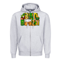 Heather Grey bad boozy st patricks Zipper Hoodie - FaDigitalArtStudio