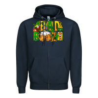 Navy bad boozy st patricks Zipper Hoodie - FaDigitalArtStudio