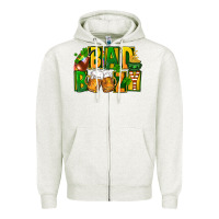Oatmeal Heather bad boozy st patricks Zipper Hoodie - FaDigitalArtStudio