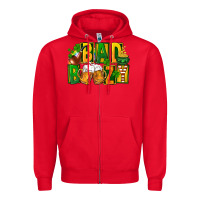 Red bad boozy st patricks Zipper Hoodie - FaDigitalArtStudio