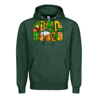 Sports Green bad boozy st patricks Zipper Hoodie - FaDigitalArtStudio