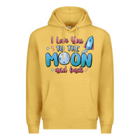 Antique Gold i love you to the moon and back Premium Hoodie - MaliasSmallBusiness