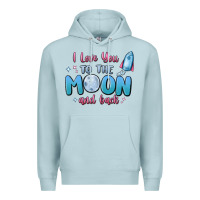 Blue Mist i love you to the moon and back Premium Hoodie - MaliasSmallBusiness