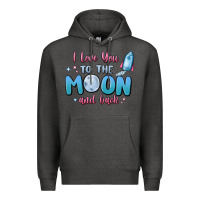 Charcoal Heather i love you to the moon and back Premium Hoodie - MaliasSmallBusiness