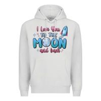 Dove Grey i love you to the moon and back Premium Hoodie - MaliasSmallBusiness