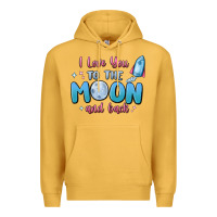 Mustard i love you to the moon and back Premium Hoodie - MaliasSmallBusiness