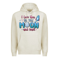 Oatmeal Heather i love you to the moon and back Premium Hoodie - MaliasSmallBusiness