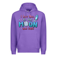 Purple i love you to the moon and back Premium Hoodie - MaliasSmallBusiness
