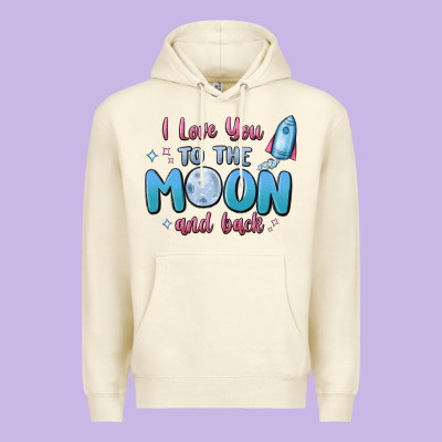 I Love You To The Moon And Back Premium Hoodie Designed By Maliassmallbusiness