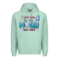 Seafoam i love you to the moon and back Premium Hoodie - MaliasSmallBusiness