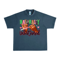 Midnight Navy Naturally unbothered afro nails Urban Heavy Tee - RanaPortraitStore