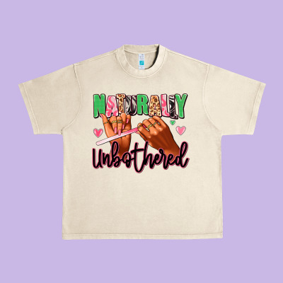 Naturally Unbothered Afro Nails Urban Heavy Tee Designed By Ranaportraitstore