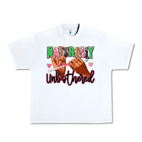 White Naturally unbothered afro nails Urban Heavy Tee - RanaPortraitStore