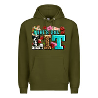 Army Green valentines day lets get lit Premium Hoodie - AdoDesignShop