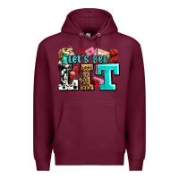Burgundy valentines day lets get lit Premium Hoodie - AdoDesignShop