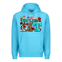 Ocean Blue valentines day lets get lit Premium Hoodie - AdoDesignShop