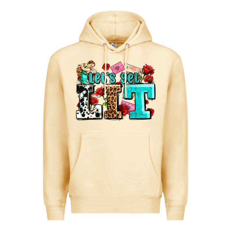 Valentines Day Lets Get Lit Premium Hoodie by AdoDesignShop | Teevron