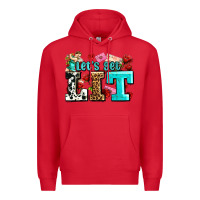 Red valentines day lets get lit Premium Hoodie - AdoDesignShop