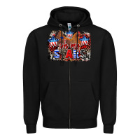 Black Oh my stars chicken 4th of july Zipper Hoodie - CowGirlArtShop