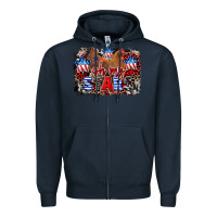 Navy Oh my stars chicken 4th of july Zipper Hoodie - CowGirlArtShop