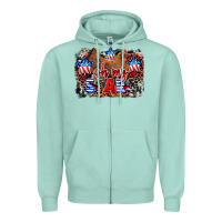 Seafoam Oh my stars chicken 4th of july Zipper Hoodie - CowGirlArtShop