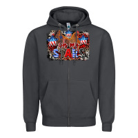 Smoke Oh my stars chicken 4th of july Zipper Hoodie - CowGirlArtShop